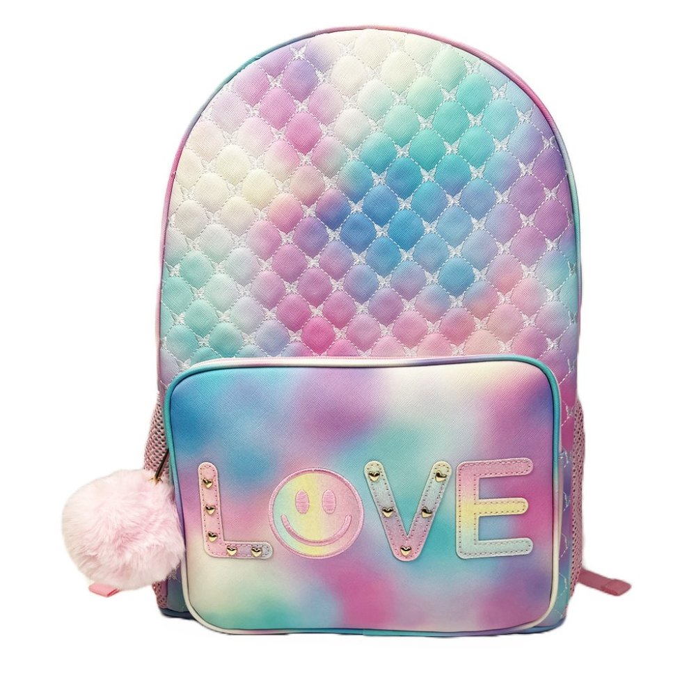Girls' Trendy Multicolor and Pink Beauty: XL Ombre Ripples Backpack Love design